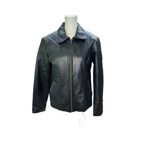 Vance Leather Collection Black Lady Rider Embroidered Motorcycle Jacket XS